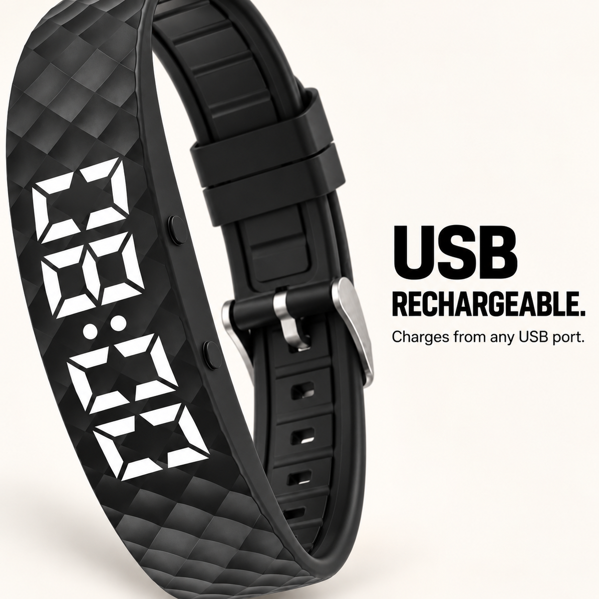 Smart Bracelet LED Digital Waterproof Smart Clock Smartband with Running Pedometer Monitor Smart Band Vibration Alarm Reminder